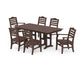 POLYWOOD Savannah 7-Piece Farmhouse Dining Set — Mahogany