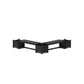 POLYWOOD 48" Country Living L- Shaped Planter Bench Corner Set — Black