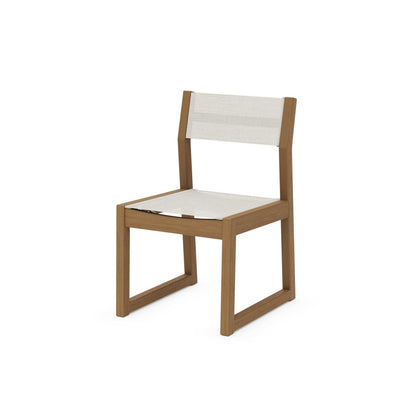 POLYWOOD EDGE Sling Dining Side Chair — Natural / Parchment Sling