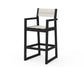 POLYWOOD EDGE Sling Bar Arm Chair — Black / Parchment Sling