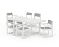 POLYWOOD EDGE Sling 7-Piece Dining Set — White / Metallic Sling