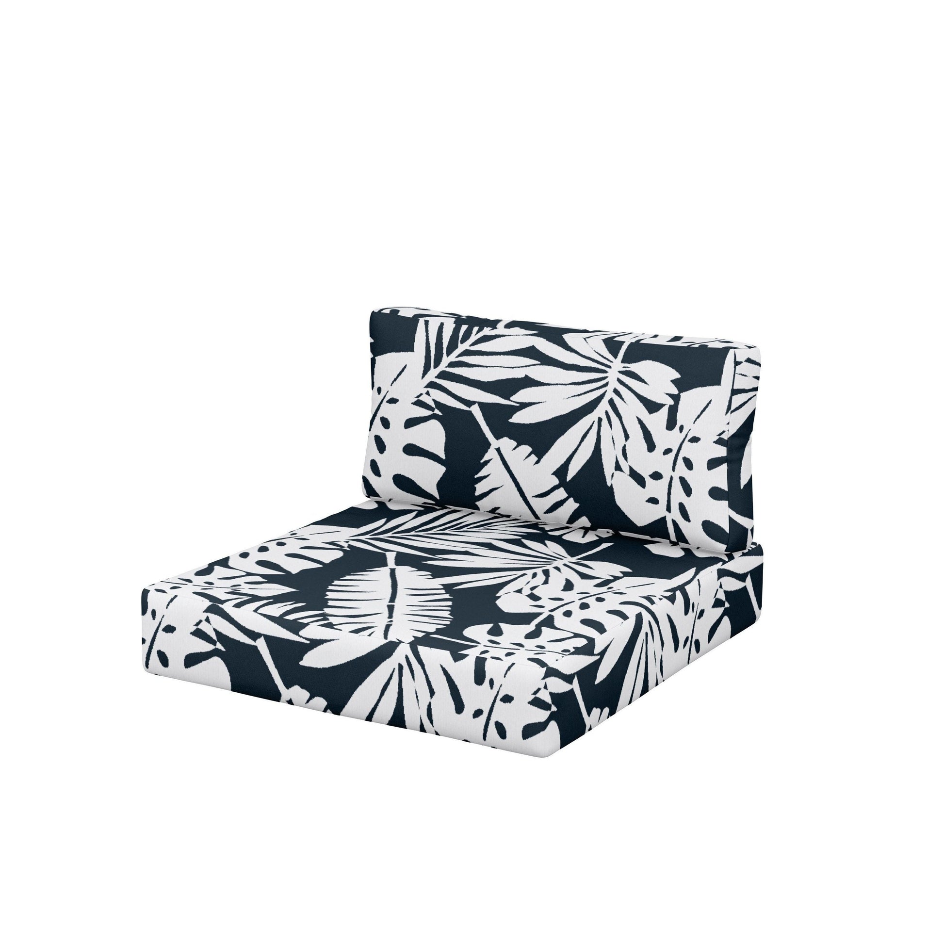 POLYWOOD Acadia Back/Seat Cushion Set — Leaf Marine Indigo
