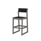 POLYWOOD EDGE Sling Bar Side Chair — Driftwood / Black Sling