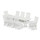 POLYWOOD Acadia 9-Piece Farmhouse Dining Set with Trestle Legs — White