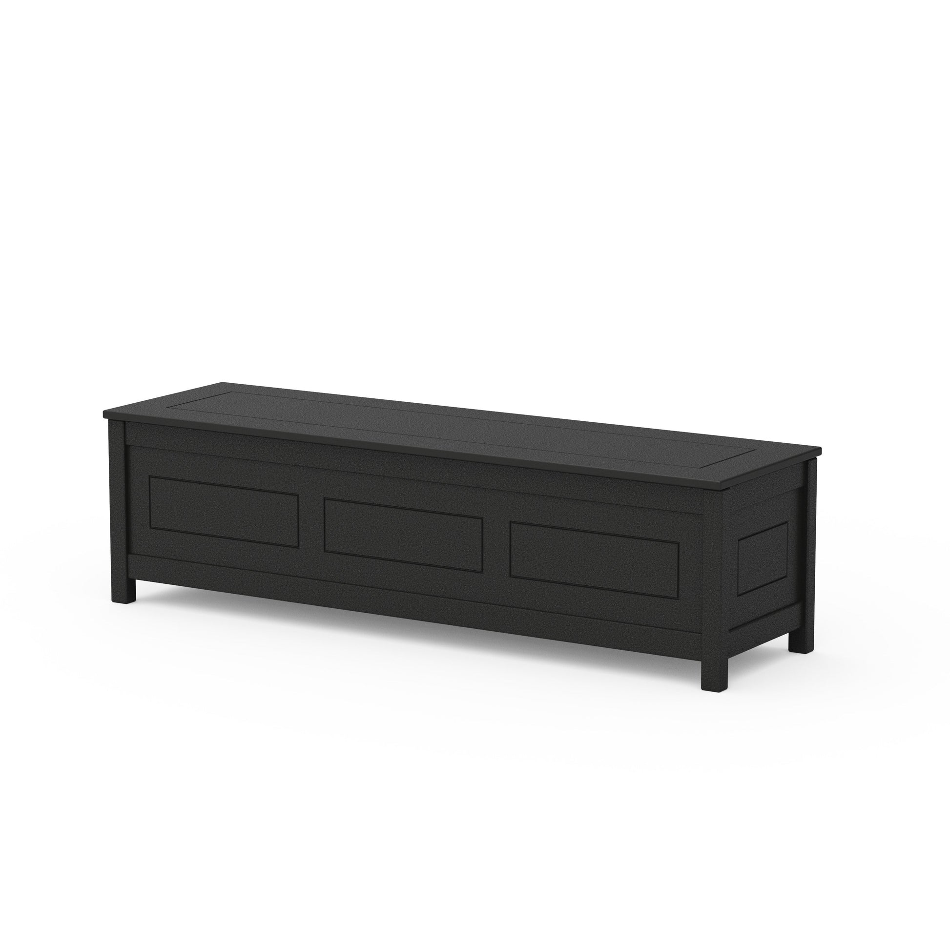 POLYWOOD Country Living 60" Storage Bench — Black