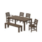 POLYWOOD Lakeside 6-Piece Parsons Dining Set with Bench — Kona