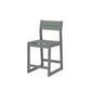 POLYWOOD EDGE Sling Counter Side Chair — Slate Grey / Dupioni Sea Mist Sling