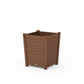 POLYWOOD Nautical Large Tapered Square Short Planter Box — Teak