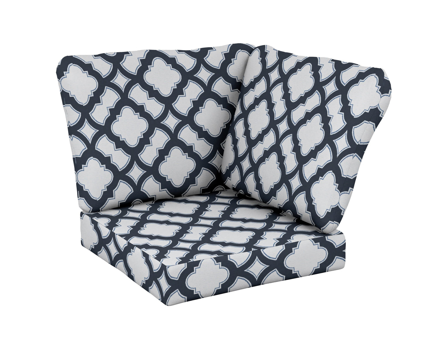 POLYWOOD Baffle Modular Corner Cushion — Trellis Marine Indigo