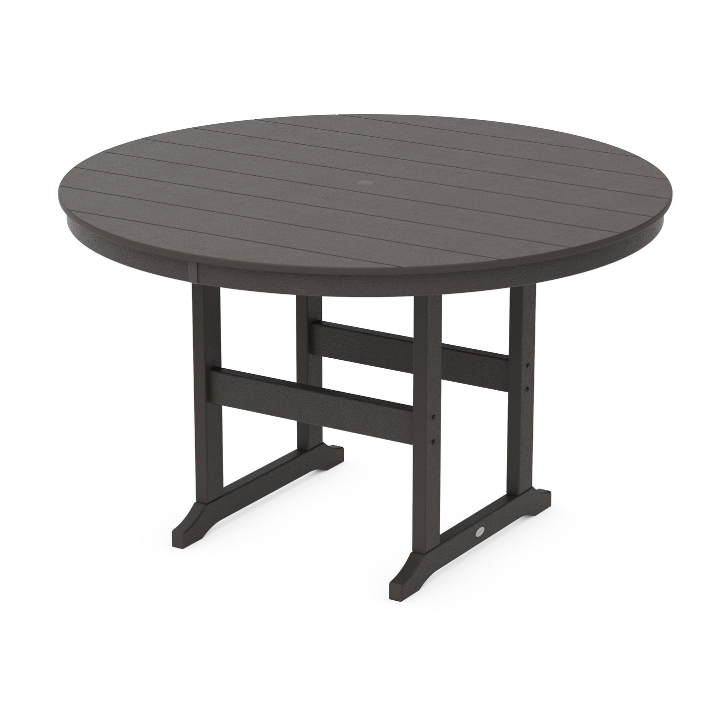 POLYWOOD 60" Round Farmhouse Counter Table — Vintage Coffee