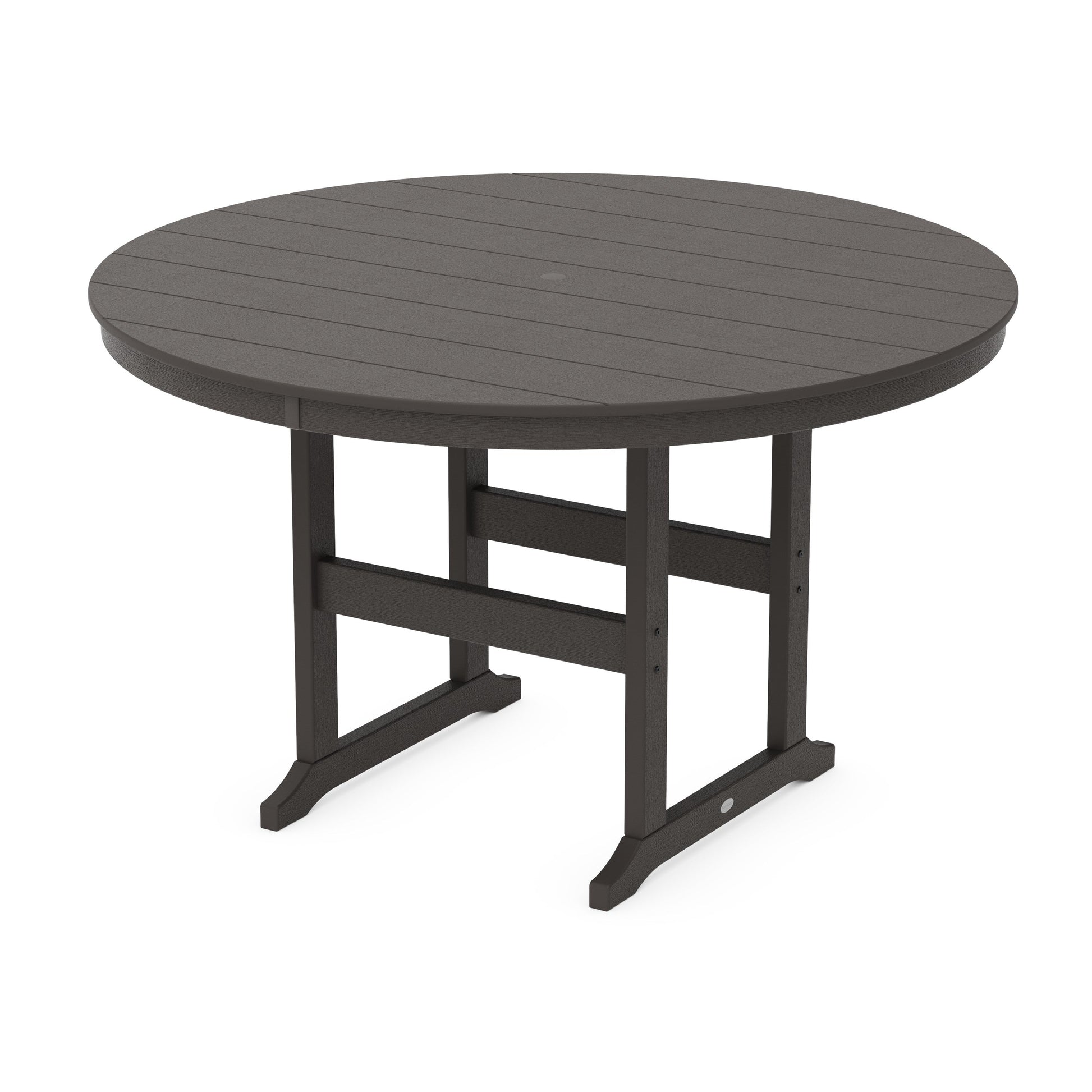 POLYWOOD 60" Round Farmhouse Counter Table — Vintage Coffee