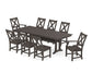 POLYWOOD Braxton 9-Piece Farmhouse Dining Set with Trestle Legs — Vintage Coffee
