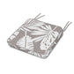 POLYWOOD Chinoiserie Arm Chair Seat Cushion — Leaf Grey Mist