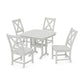 POLYWOOD Braxton Side Chair 5-Piece Dining Set — Vintage White