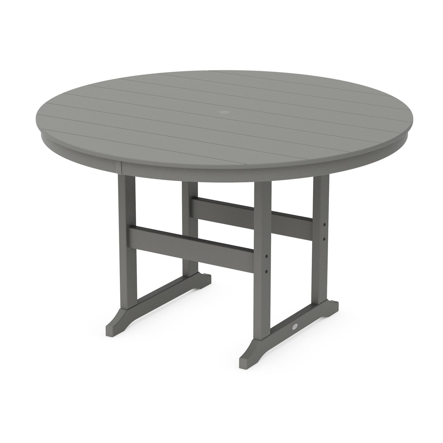 POLYWOOD 60" Round Farmhouse Counter Table — Slate Grey