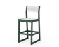 POLYWOOD EDGE Sling Bar Side Chair — Green / White Sling