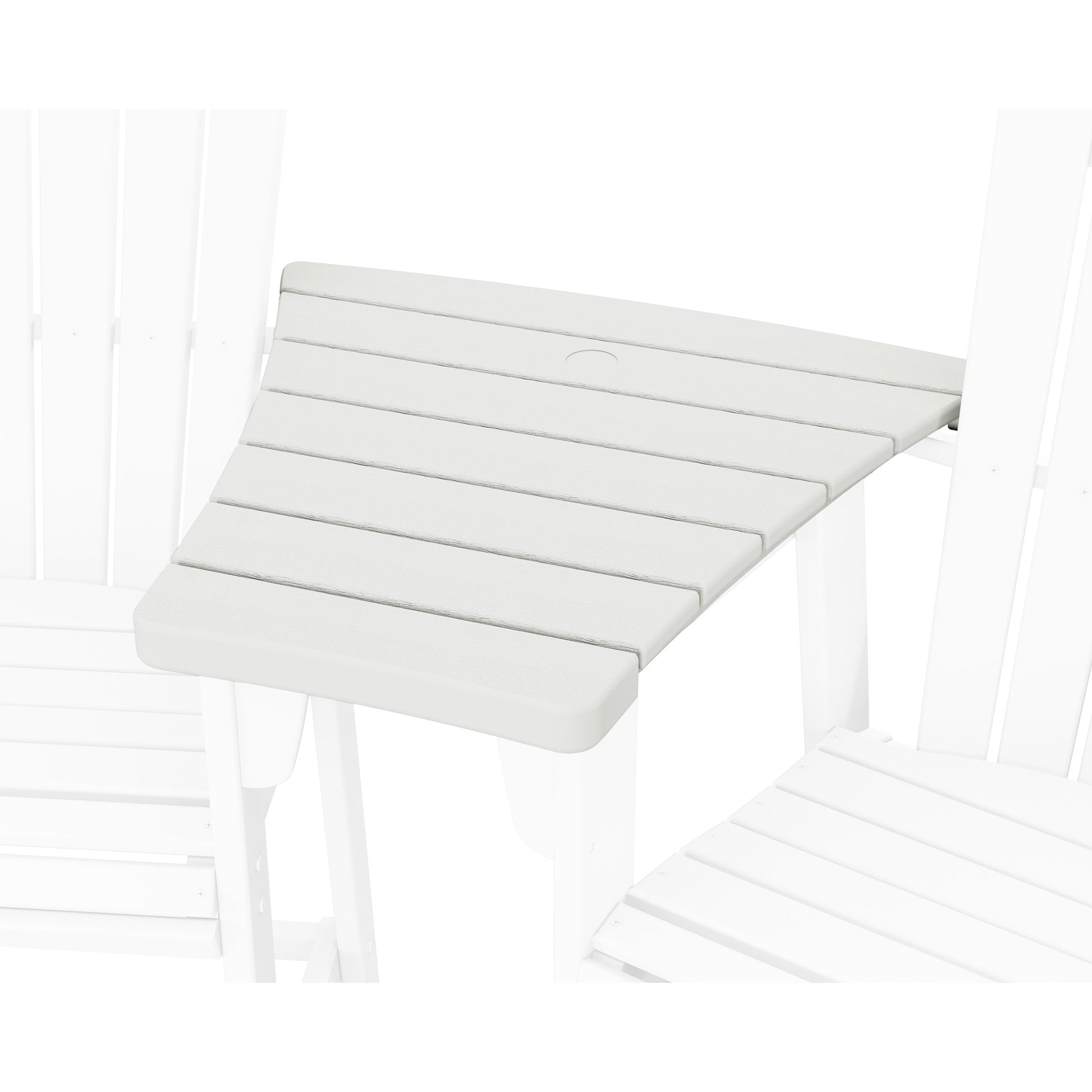 POLYWOOD 600 Series Angled Adirondack Dining Connecting Table — Vintage White
