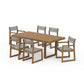 POLYWOOD EDGE Sling 7-Piece Dining Set — Natural / Metallic Sling