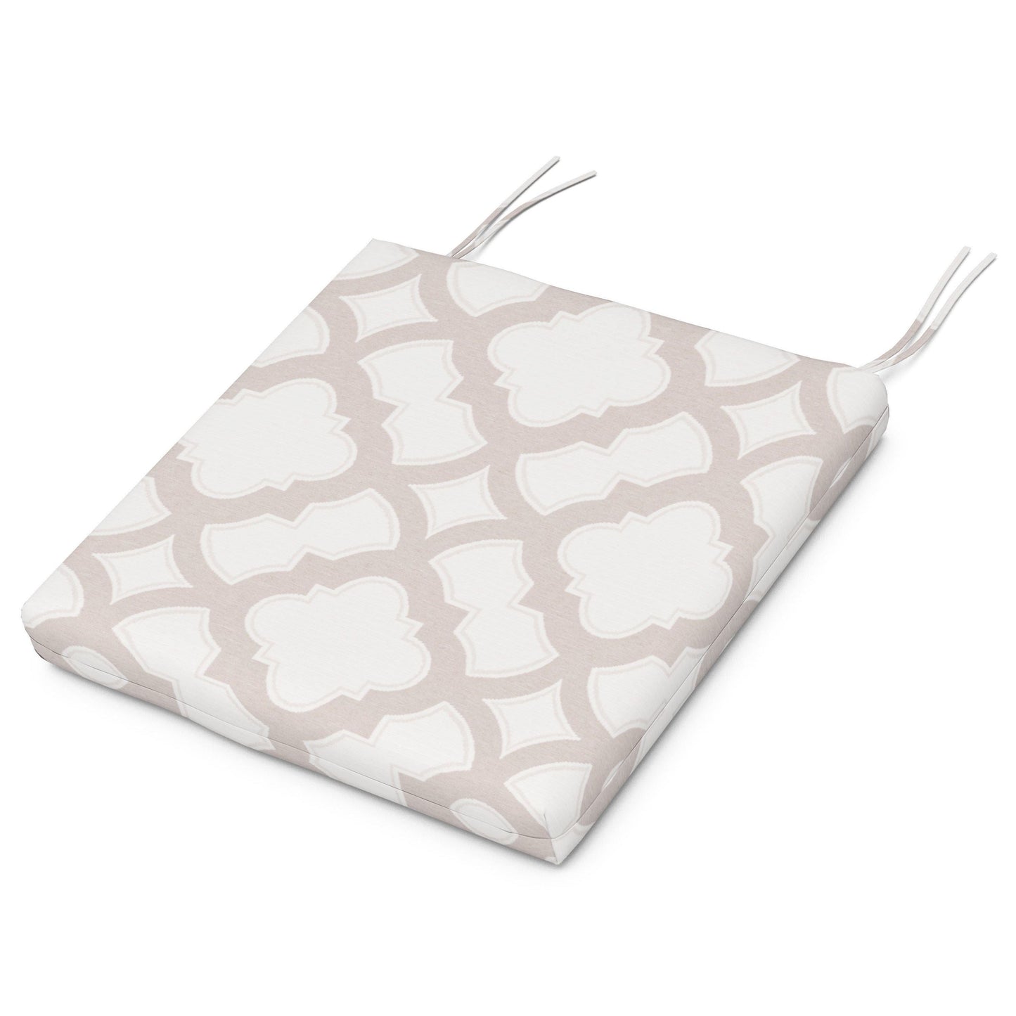 POLYWOOD Acadia Dining Side Seat Pad — Trellis Dune Burlap