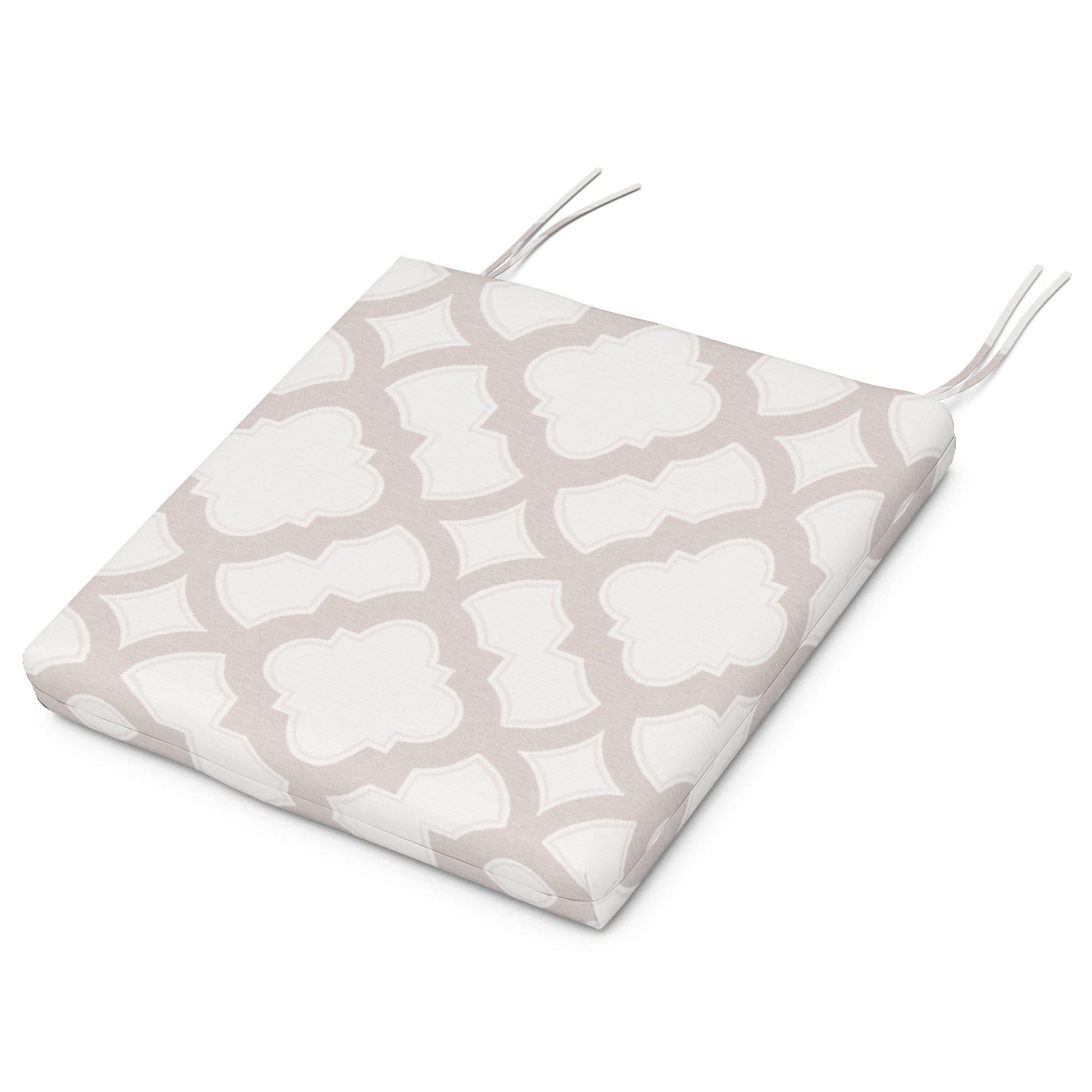 POLYWOOD Acadia Dining Side Seat Pad — Trellis Dune Burlap