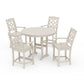 POLYWOOD Chinoiserie 5-Piece Round Farmhouse Counter Set — Sand