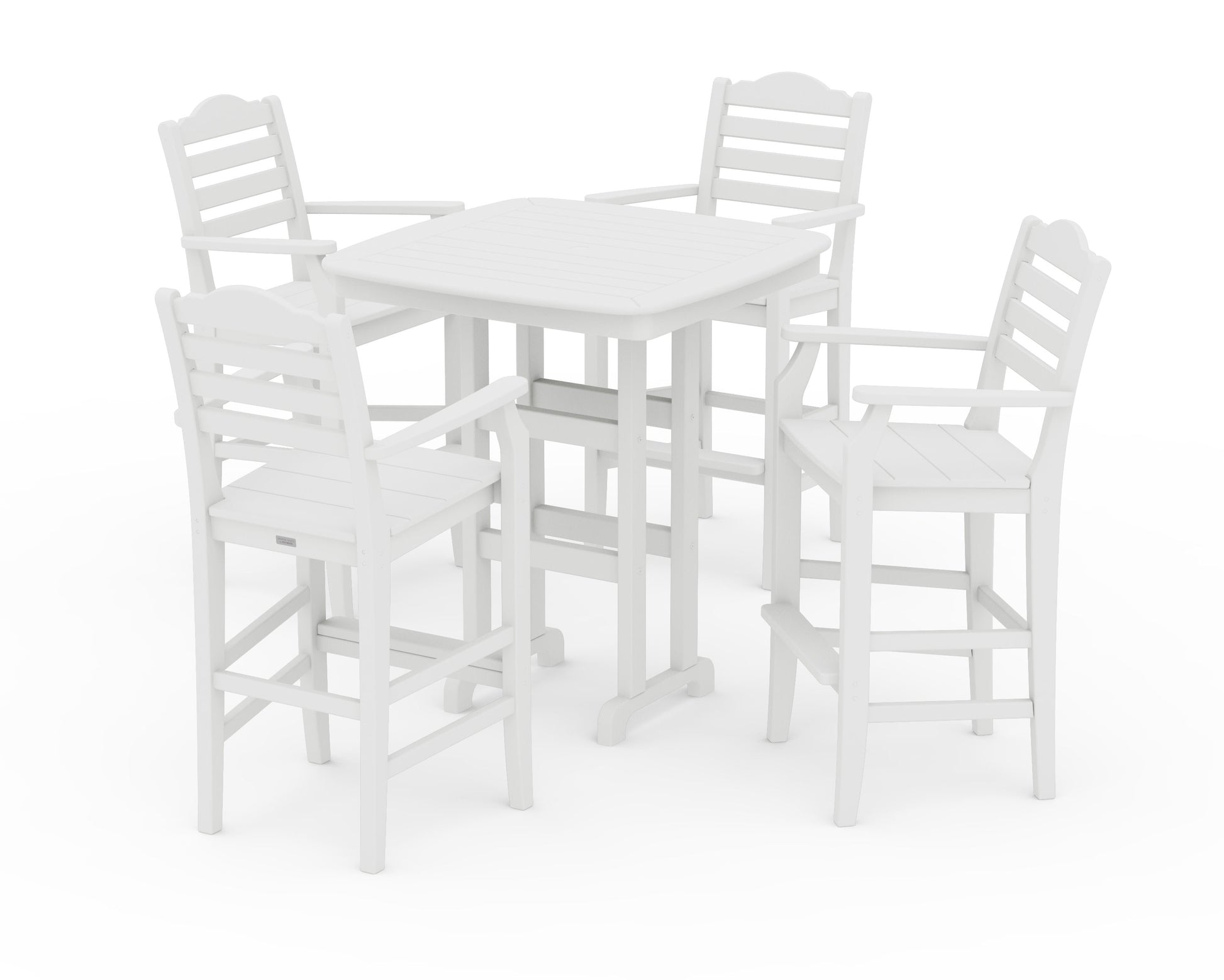 POLYWOOD Savannah 5-Piece Bar Set — White
