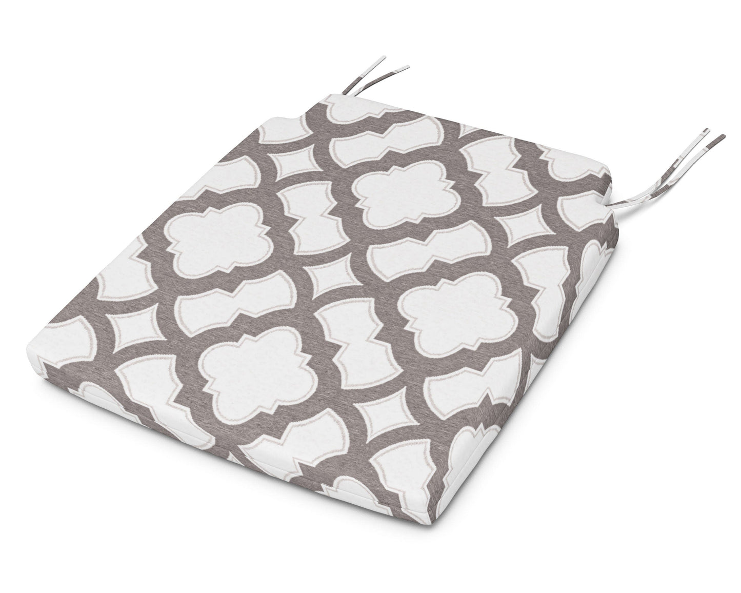 POLYWOOD Savannah Dining Seat Pad — Trellis Grey Mist