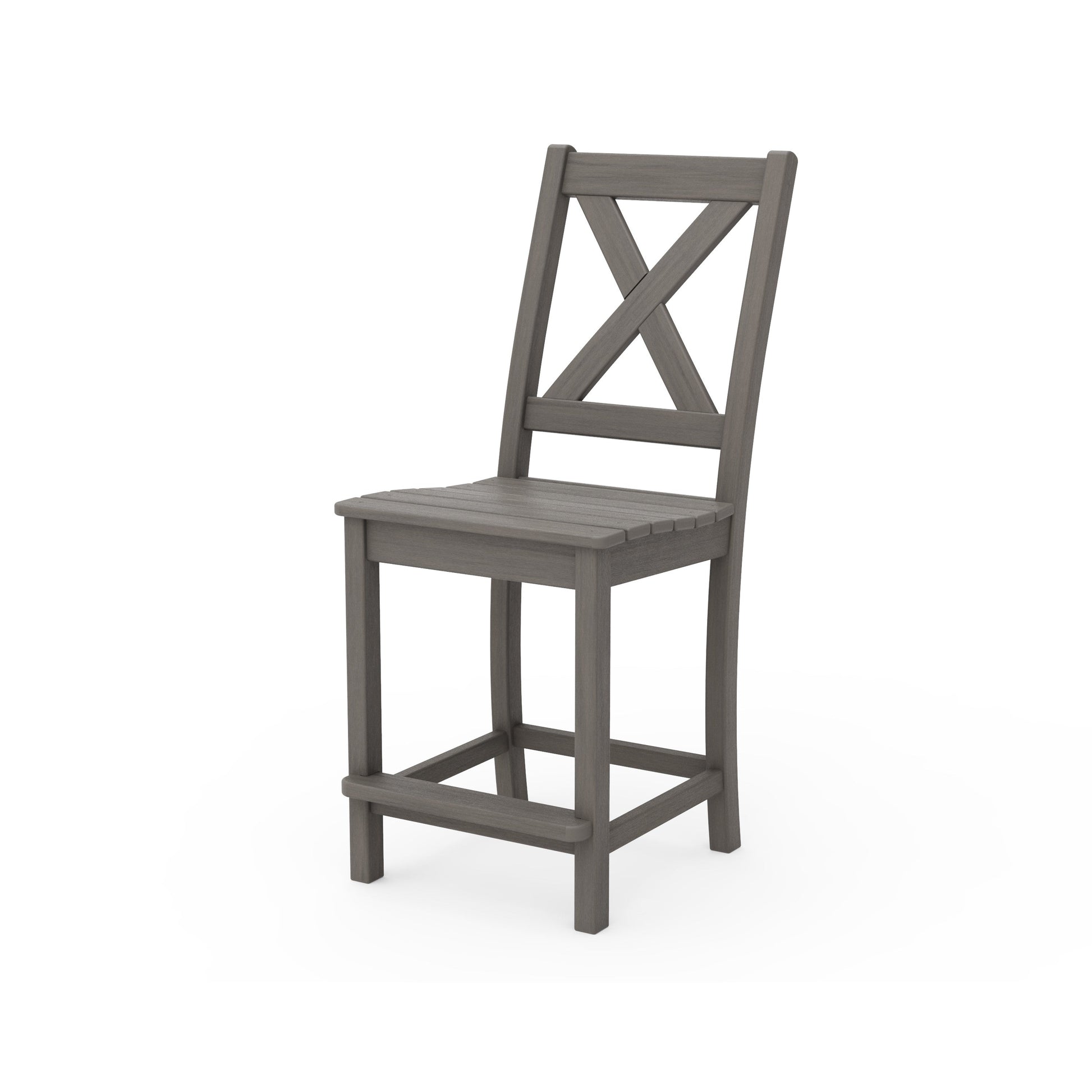 POLYWOOD Braxton Counter Side Chair — Driftwood