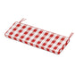POLYWOOD Chinoiserie Bench Seat Cushion — Buffalo Plaid Crimson