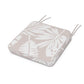 POLYWOOD Chinoiserie Arm Chair Seat Cushion — Leaf Dune Burlap