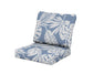 POLYWOOD Baffle Seat/Back Cushion — Leaf Sky Blue