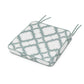 POLYWOOD Chinoiserie Arm Chair Seat Cushion — Trellis Glacier Spa