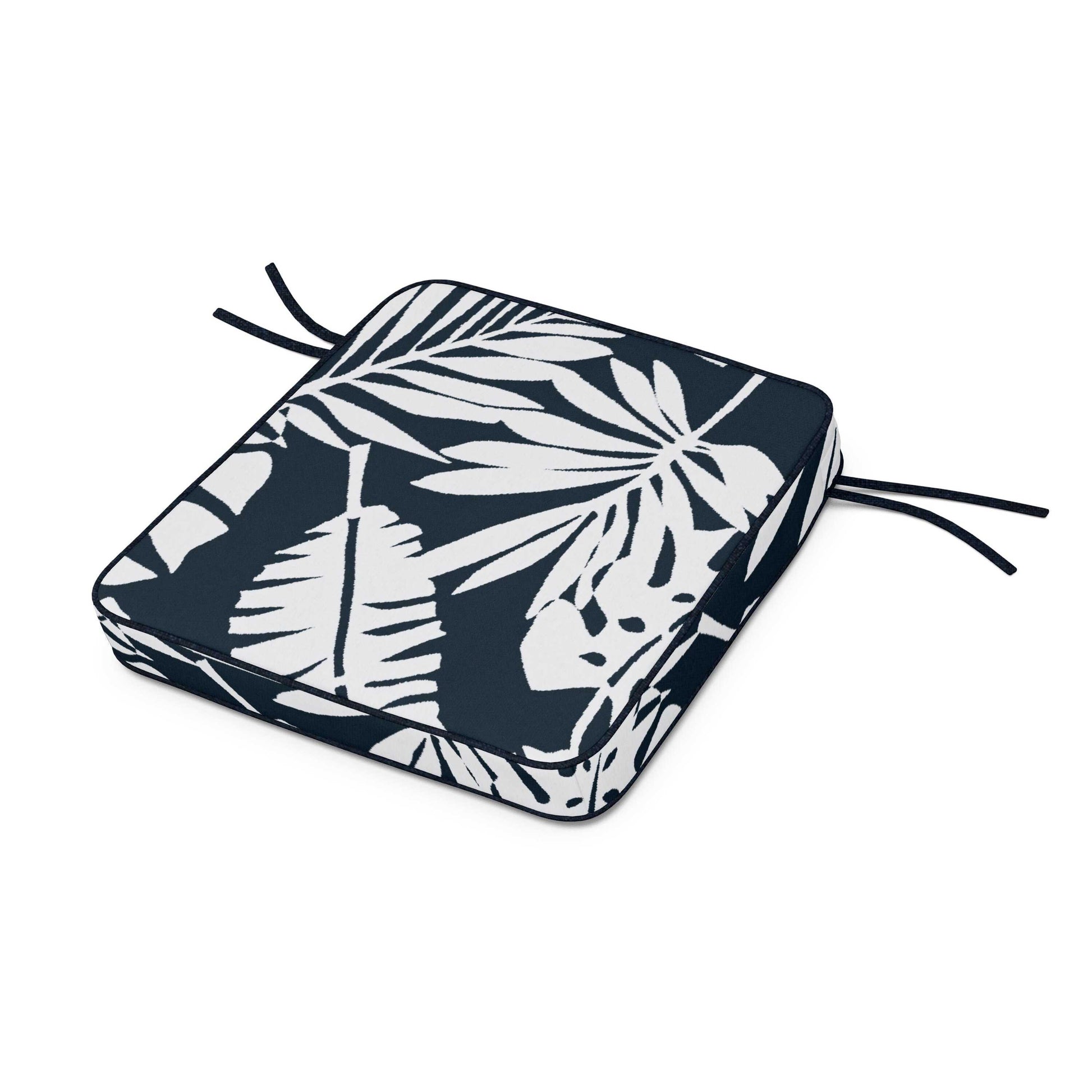 POLYWOOD Acadia Dining Arm Seat Cushion — Leaf Marine Indigo