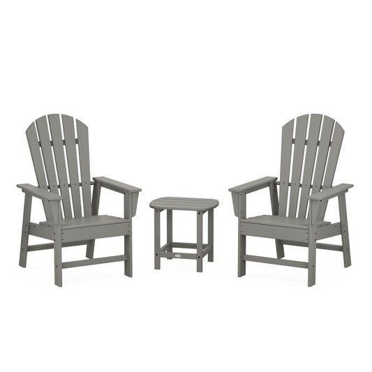 Polywood - South Beach Casual Chair 3-Piece Set with 18" South Beach Side Table - FREE SHIPPING