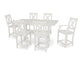 POLYWOOD Braxton 7-Piece Farmhouse Trestle Counter Set — Vintage White