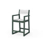 POLYWOOD EDGE Sling Counter Arm Chair — Green / White Sling