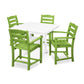 POLYWOOD La Casa Café 5-Piece Farmhouse Trestle Arm Chair Dining Set FREE SHIPPING