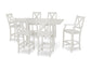 POLYWOOD Braxton 7-Piece Farmhouse Trestle Bar Set — Vintage White