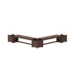 POLYWOOD 60" Country Living L- Shaped Planter Bench Corner Set — Mahogany