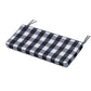POLYWOOD Chinoiserie Bench Seat Cushion — Buffalo Plaid Marine Indigo