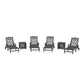POLYWOOD Chinoiserie 6-Piece Chaise Set — Vintage Coffee