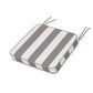 POLYWOOD Chinoiserie Side Chair Seat Cushion — Cabana Stripe Grey Mist