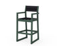 POLYWOOD EDGE Sling Bar Arm Chair — Green / Black Sling