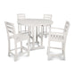 POLYWOOD La Casa Café 5-Piece Round Farmhouse Counter Dining Set/2 Counter Side Chairs + 2 Counter Arm Chairs + Round Counter Table FREE SHIPPING