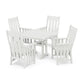 POLYWOOD Acadia 5-Piece Farmhouse Dining Set with Trestle Legs — White