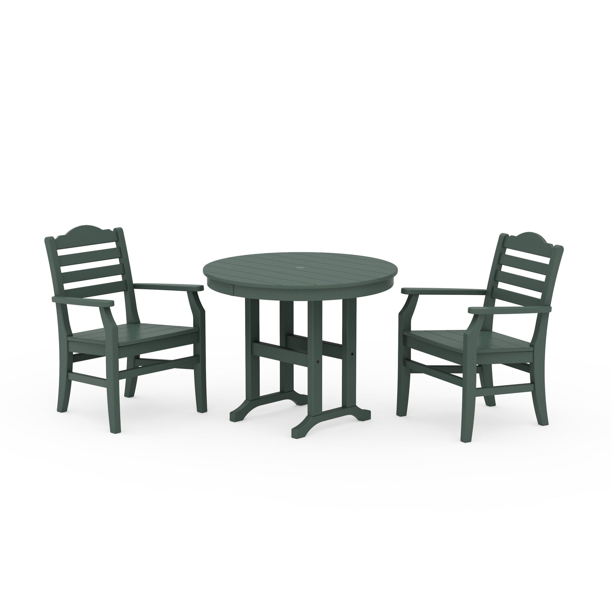 POLYWOOD Savannah 3-Piece Farmhouse Dining Set — Green