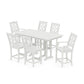 POLYWOOD Chinoiserie 7-Piece Farmhouse Counter Set — Vintage White