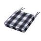 POLYWOOD Chinoiserie Side Chair Seat Cushion — Buffalo Plaid Marine Indigo