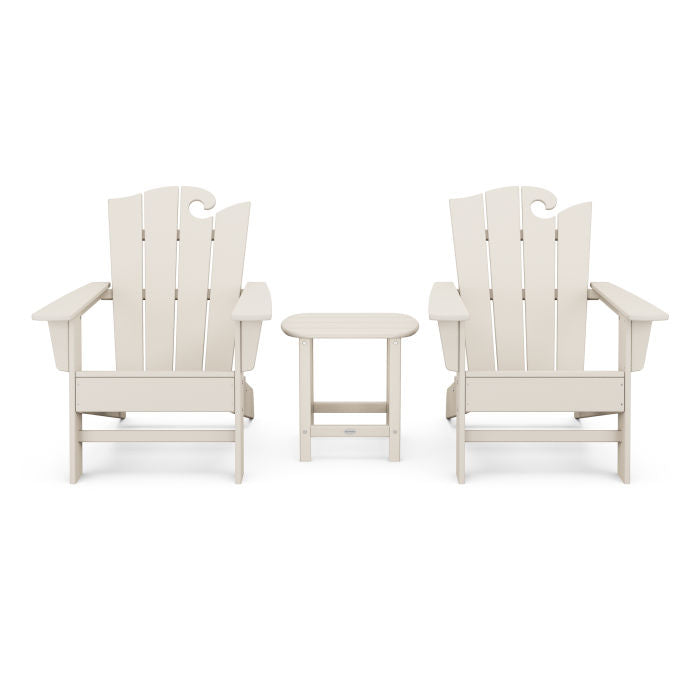 POLYWOOD Wave 3-Piece Adirondack Set with The Ocean Chair FREE SHIPPING