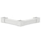 POLYWOOD 72" Country Living L- Shaped Planter Storage Bench Corner Set- Large — White